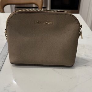 Michael Kors Brown Crossbody Bag with Gold Accents